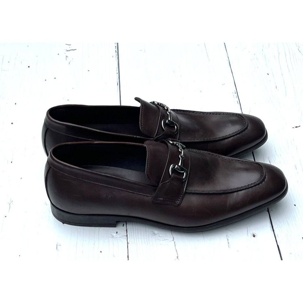 To Boot New York Men's 9 /EU 43 Dark Brown Leather Loafer Dress Shoes WORN ONCE